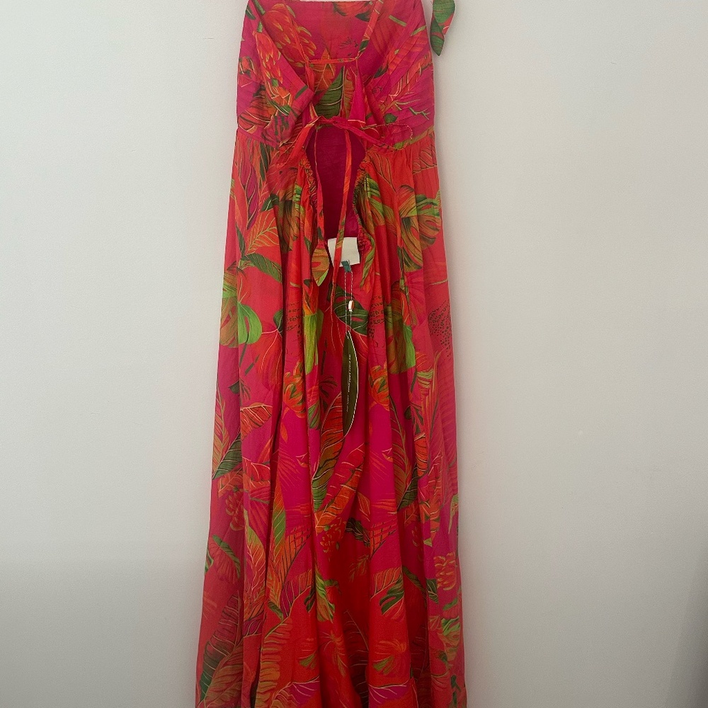 Farm Rio Orange Ombre Forest Maxi Dress - Picture 5 of 7